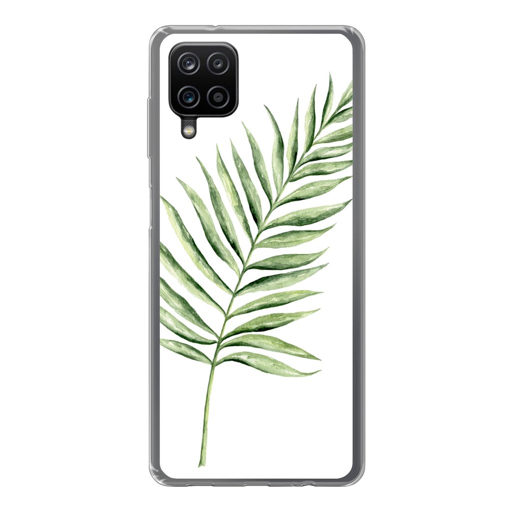 MuchoWow Handyhülle Schutzhülle Hülle für Samsung Galaxy A12 Pflanze - Aquarell Silikon Softcase Handy Hülle - Bild