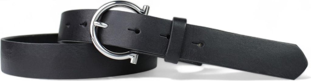 FRONHOFER Best&Timeless hochwertiger Damengürtel 3 cm, silbern glänzende Schnalle, vegetabiles Naturleder