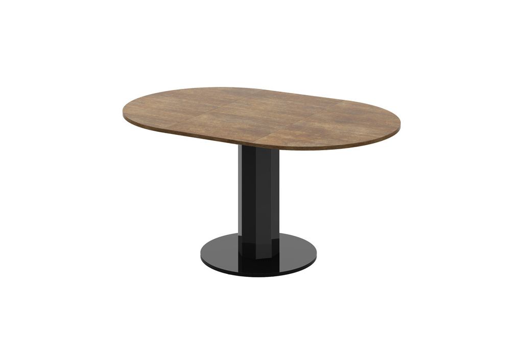 Design Esstisch Tisch HES-111 rund oval Hochglanz ausziehbar 100-148cm