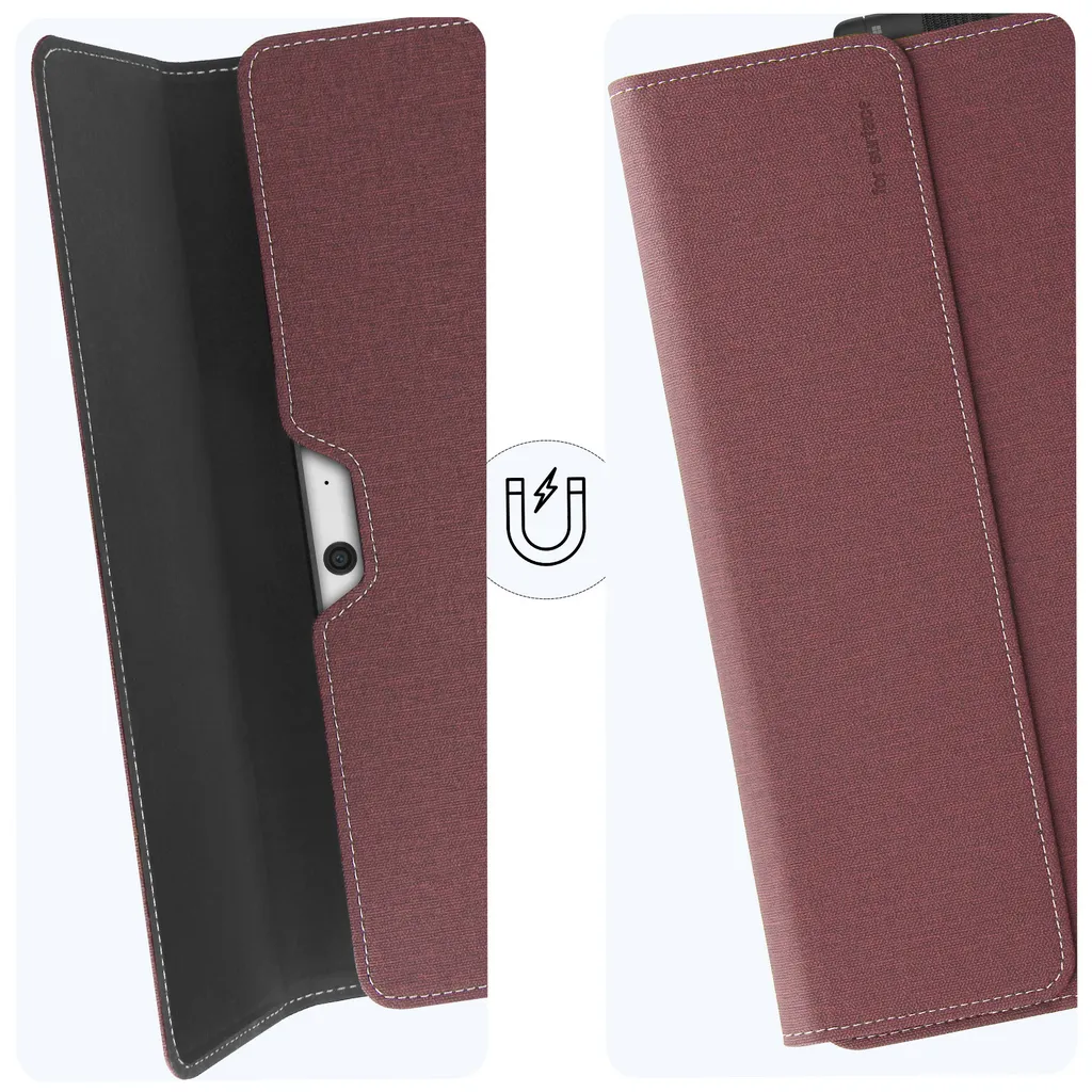 Support de protection bordeaux Surface Pro 9 pour le travail mobile