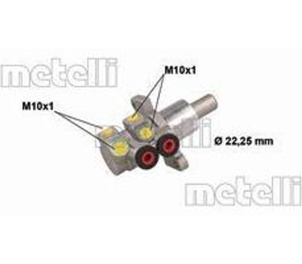 METELLI 05-0884 Hauptbremszylinder OE 77364498 kompatibel mit Punto, Multipla, Doblo