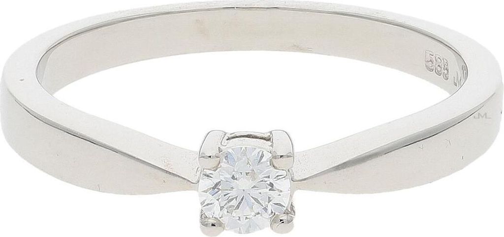 JuwelmaLux Ring 585 Weißgold mit Brillant JL10-07-1396 54