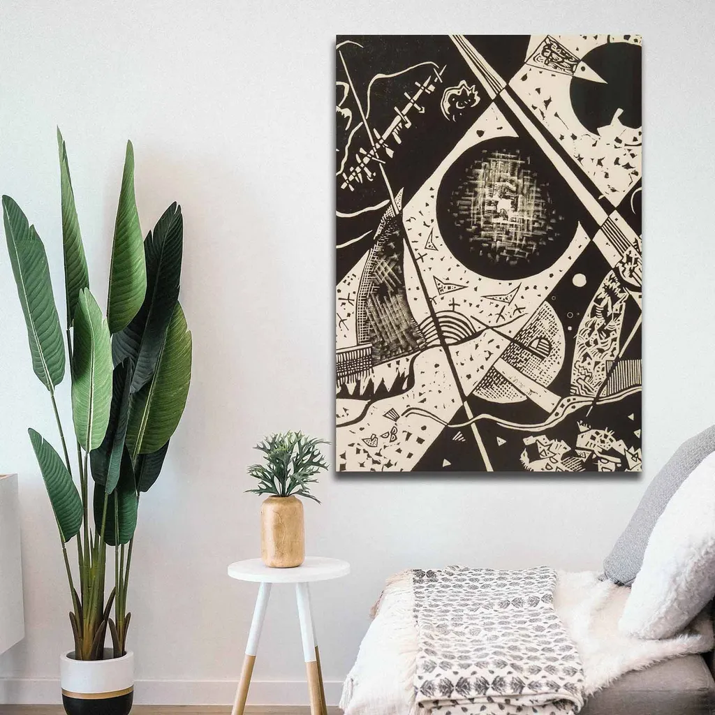 Tableau sur toile design pour salon : Décoration murale colorée 70x100
