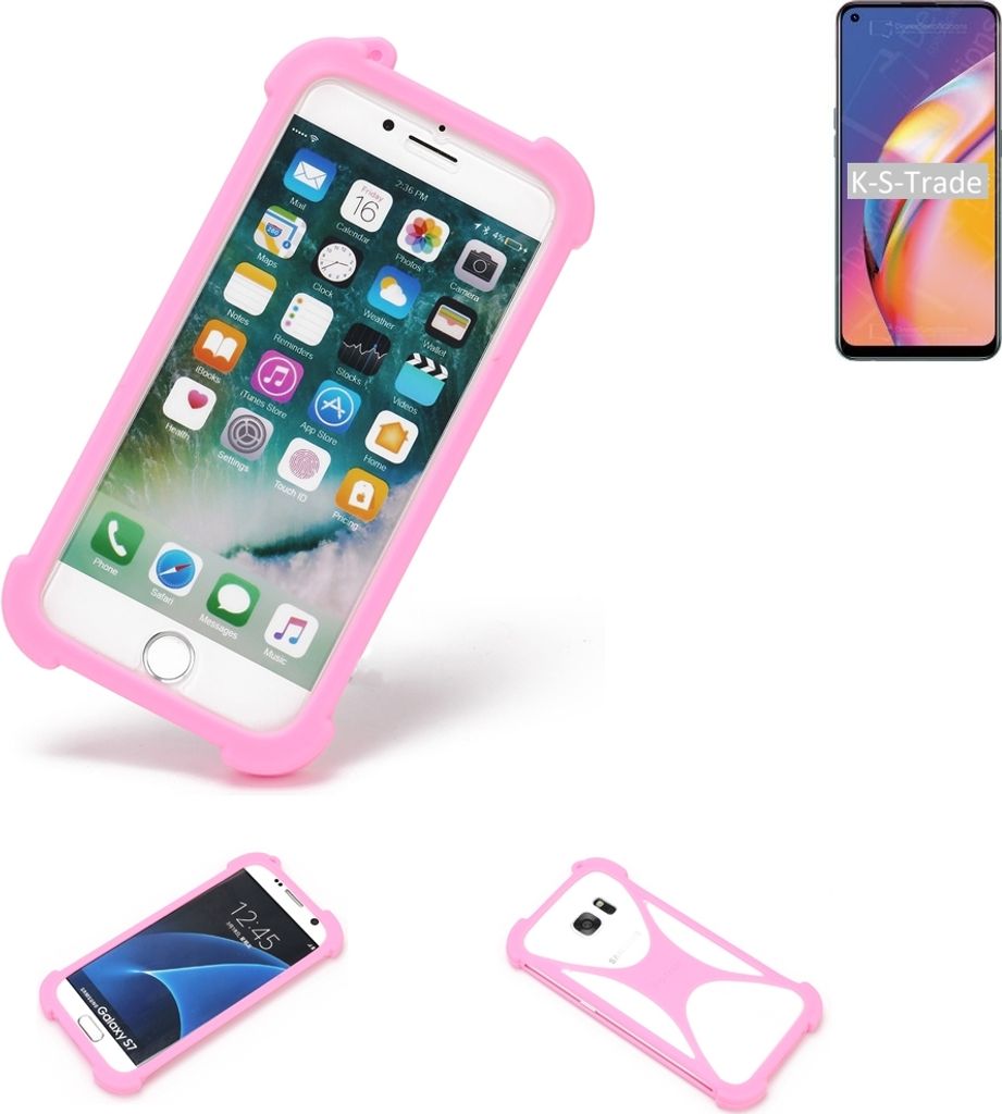 K-S-Trade Handy Hülle kompatibel mit Oppo Reno5 F Schutz Hülle Bumper Silikon Schutz Hülle Cover Case Silikoncase Silikonbumper TPU Softcase