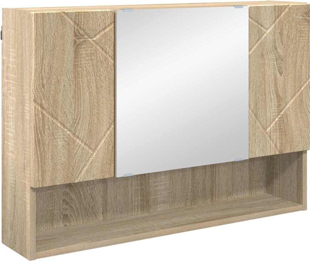 Spiegelschrank Sonoma-Eiche 80 x 17 x 55 cm Holzwerkstoff