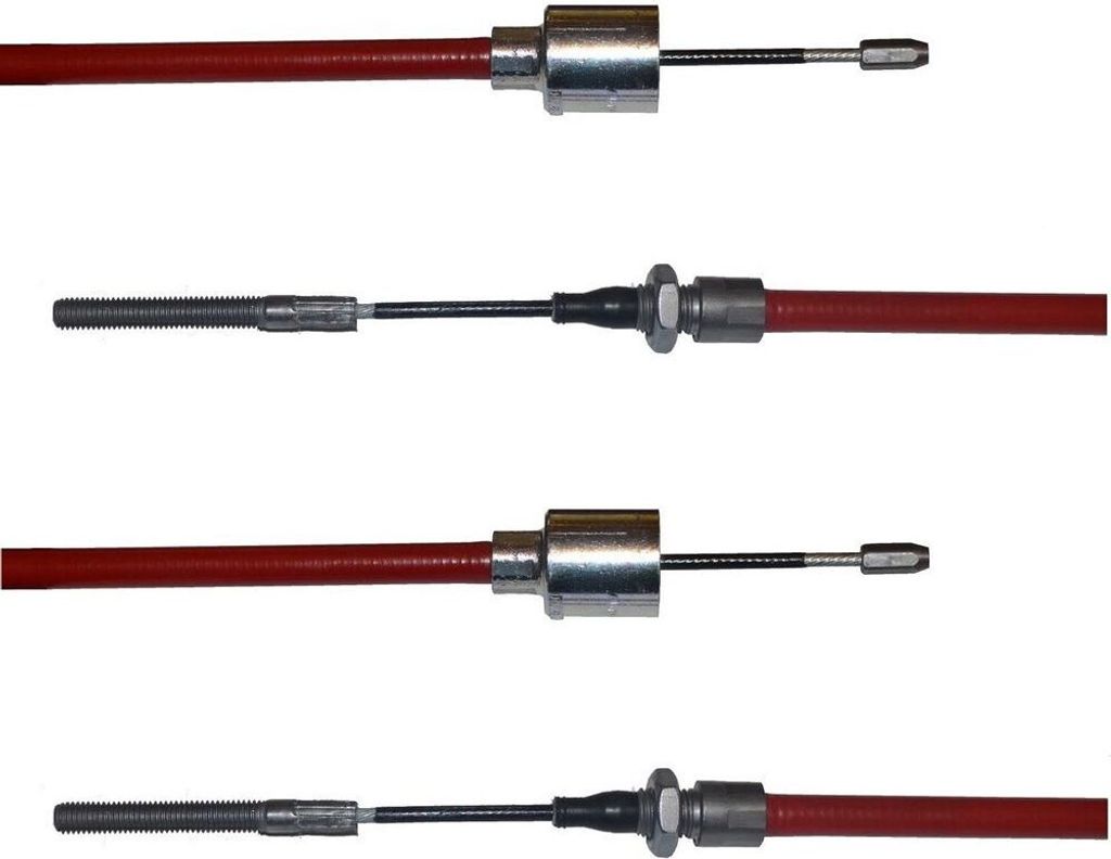 ALKO - Bremsseil 2 Stück - Longlife - HL: 1790mm - GL: 2000mm mit Gewinde, Pressnippel + Glocke