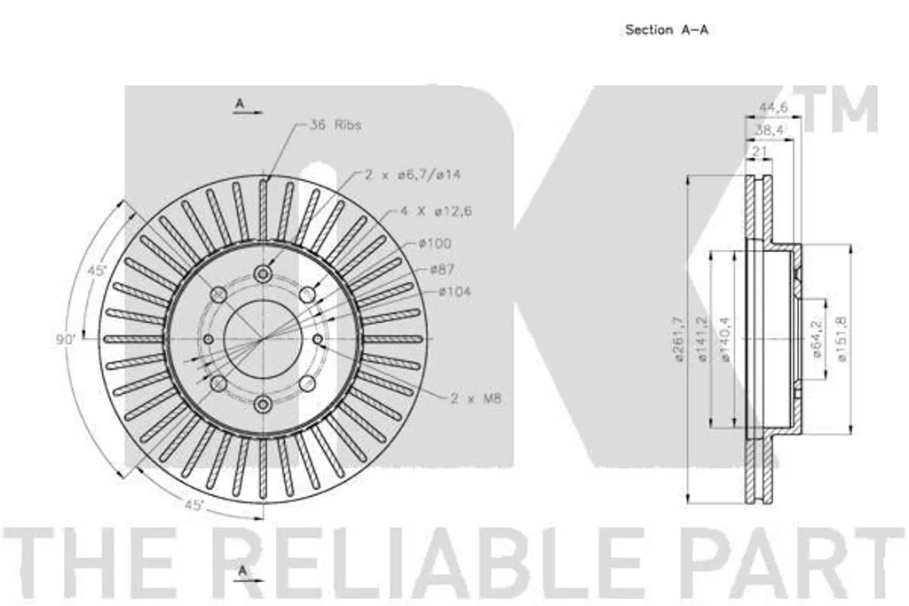 Disques de frein NK 312656 : Solution vibration et freinage Honda Civic - 3