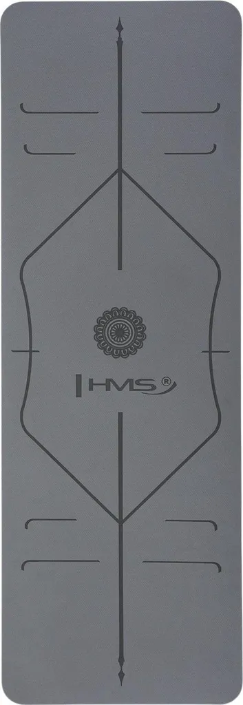 Tapis de yoga gris en TPE écologique antidérapant - Épaisseur 10 mm