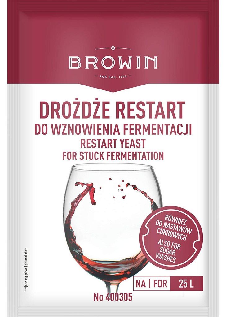 Browin Hefe „Restart“ - 22 g Nachgärhefe für Weine Produktbild 