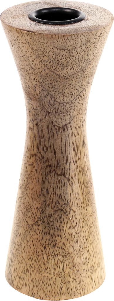 Stabkerzenhalter Holz Natur Sanduhr Design Ø6cm H20cm