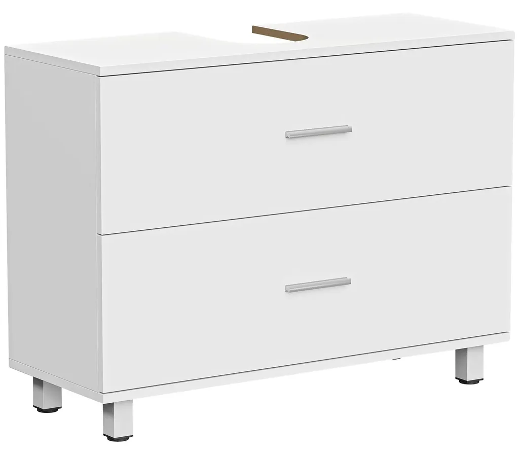 Buffet bas blanc moderne avec portes pour salon et bureau scandinave