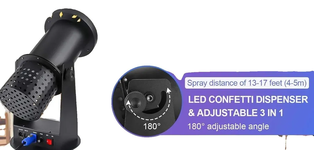 Lanceur de confettis électrique 1500W autonome pour fête et festival