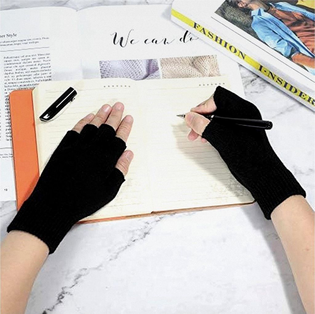 Damen Halbfingerhandschuhe aus Wolle für den Winter