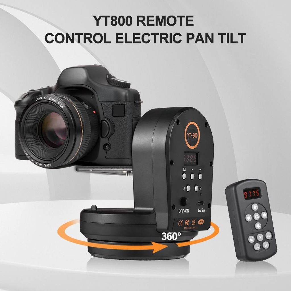 Motorisierte Pan Tilt Head, Stabilisator Kamera Halterung mit 360 Rotation 2-Achsen-Ptz-Kugelkopf-Panorama fr Vlog Live-Streaming