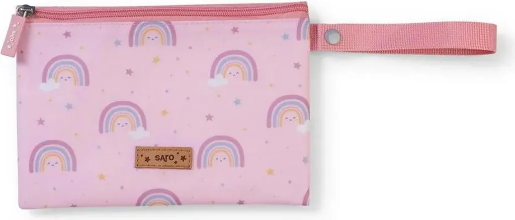 Sac repas enfant rose arc-en-ciel - Lunch box pour l'école et pique-nique