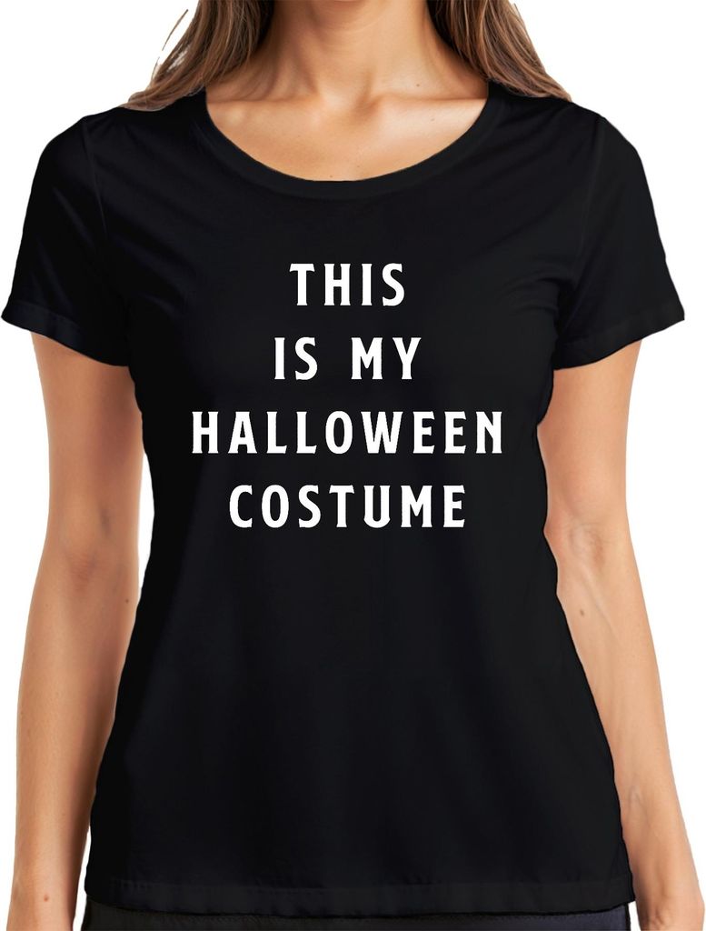 THIS IS MY HALLOWEEN COSTUME lustig party geschenk gruselig humor Damen T-Shirt, Schwarz, 3XL