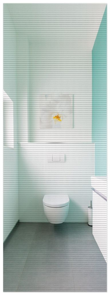 Wallario Duschmatte Antirutschmatte Badmatte Fußmatte Badezimmer Gästetoilette Innenansicht - WC und Waschbecken, Größe ca. 180 x 65 cm