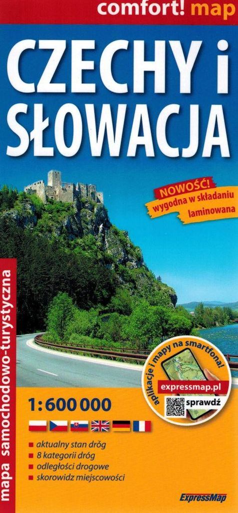 Tschechische Republik und Slowakei 1:600.000. Laminierte Straßenkarte. Ausgabe 2025. ExpressMap