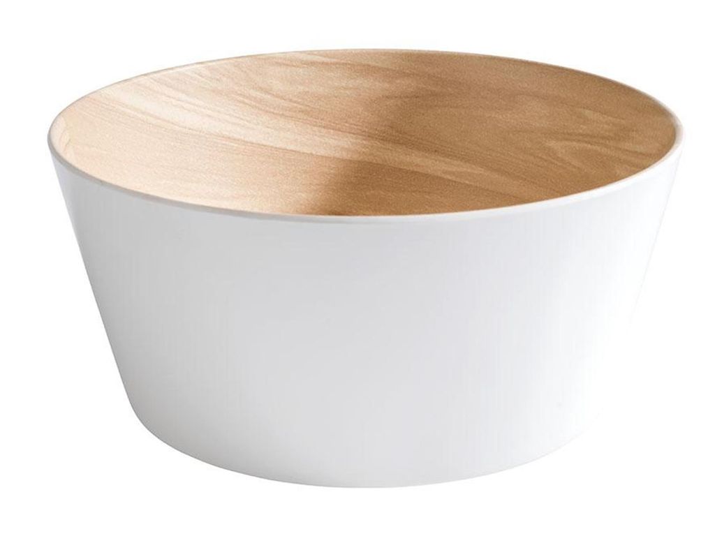 APS Schale Serie FRIDA aus Melamin Weiß / Holzoptik Produktbild 