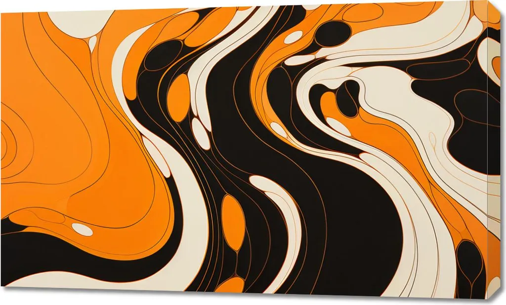 Danza dell'Inchiostro 100x60 - Quadro Tela Astratta Decorazione