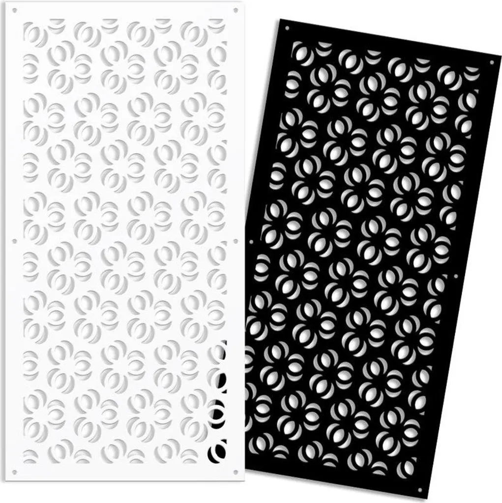 ELLISSE Pannello Traforato 47x94 Nero | Parasole PVC spessore 1cm