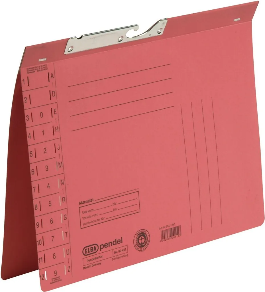 Chemise à anneaux A4 rouge Elba pour classement professionnel - Pack de 50