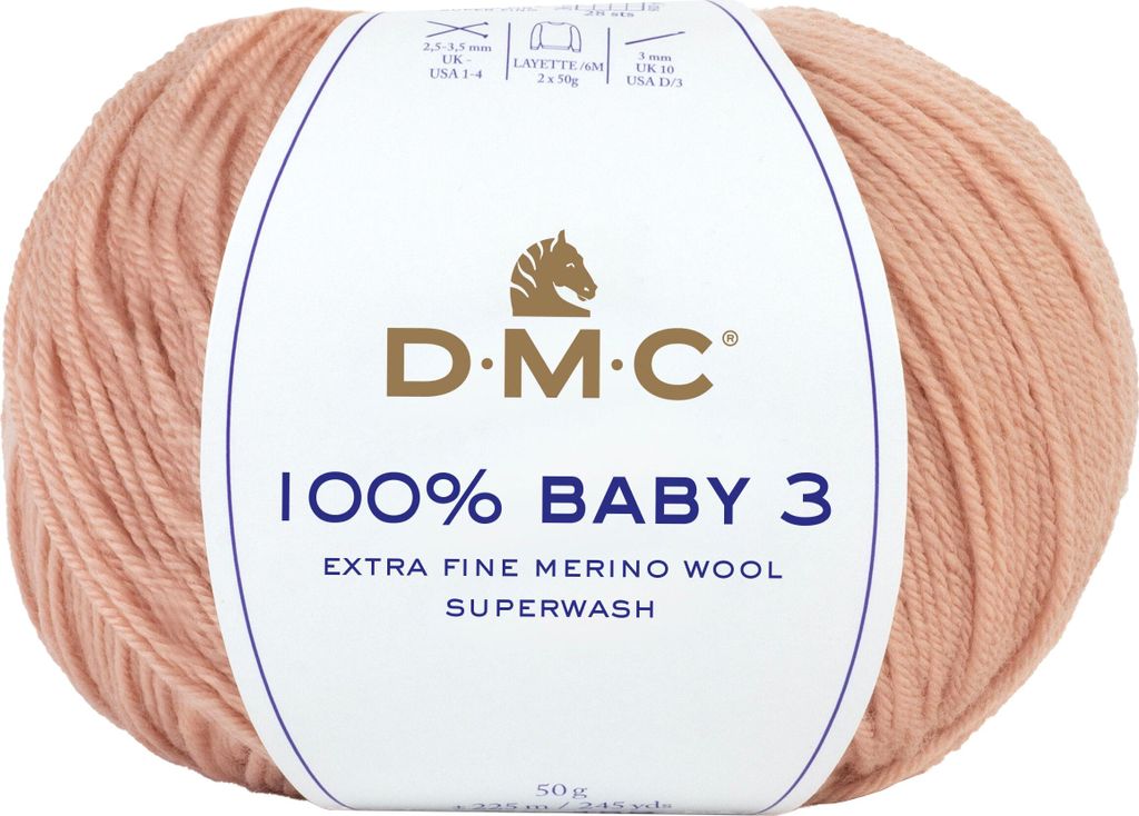 DMC 100 Prozent Baby Merino Wolle 225m 50g Farbe 136