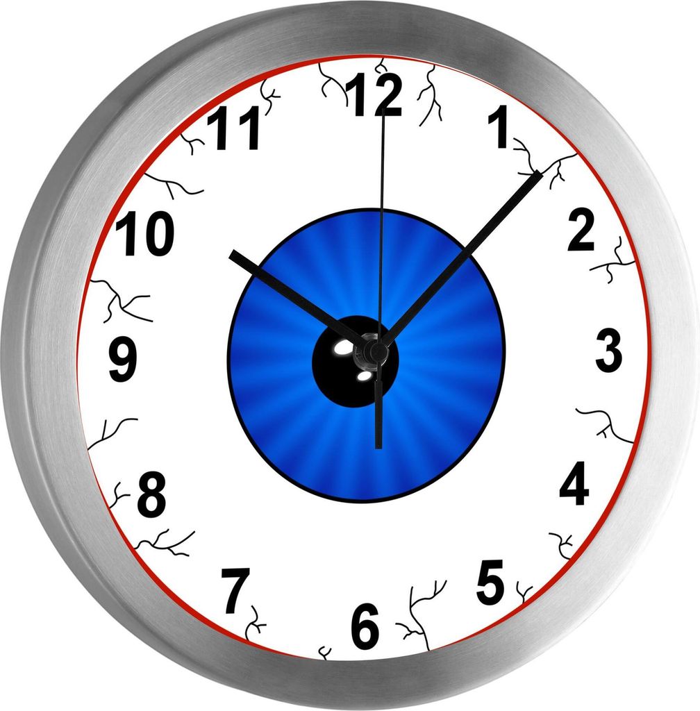 Funkuhr, Kinder Wanduhr, Kinderuhr, Kinderzimmer Monsterauge