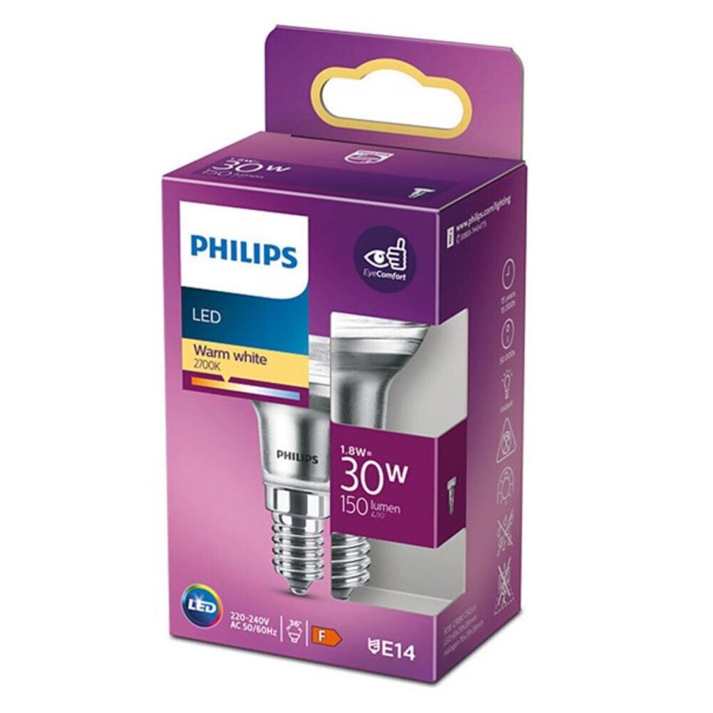 Reflektor Philips LED E14 1,8W 36° R50 ciepły biały Zdjęcie produktu 