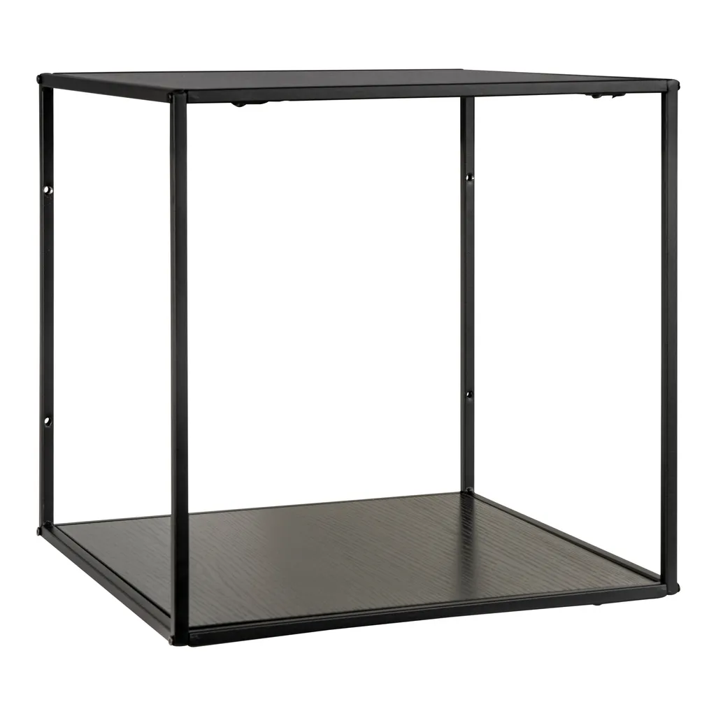 Étagère Murale Noire Mate Vita - Cube en Mélaminé Résistant 36 cm