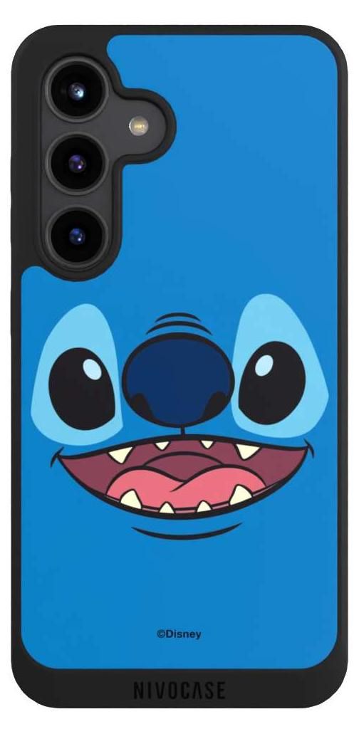 NIVOCASE Handyhülle für Samsung Galaxy S24 Hülle NIVOpure Case Schwarz Disney Offizielles Lizenzprodukt Lilo & Stitch