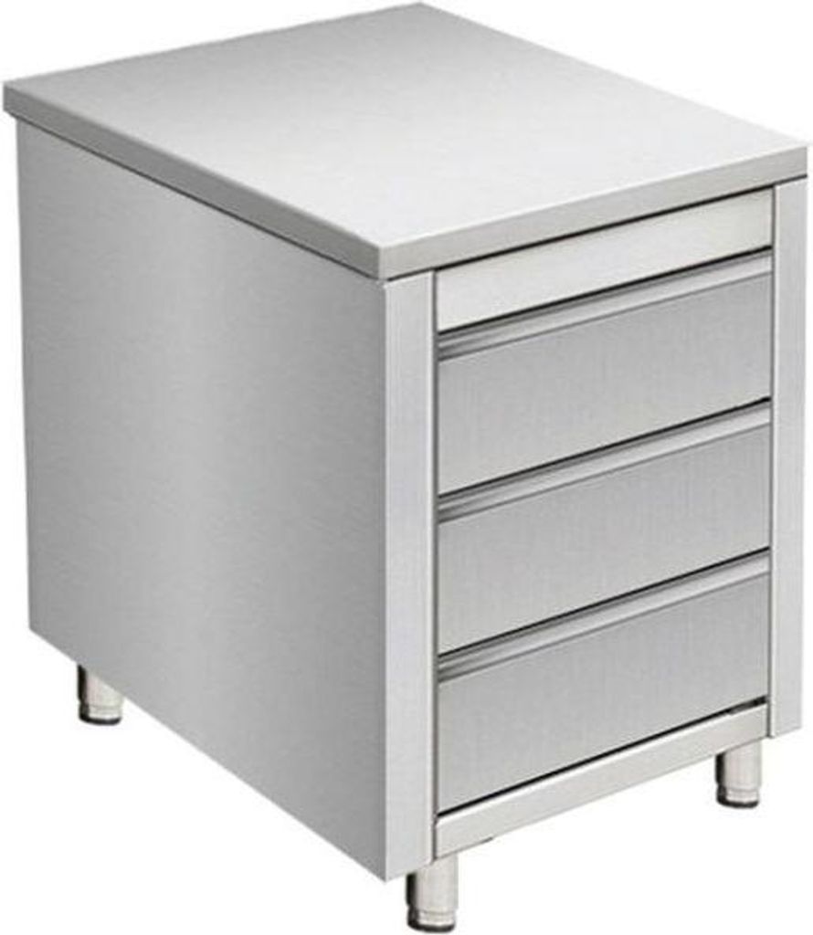 Arbeitsschrank aus Edelstahl, 50 x 70