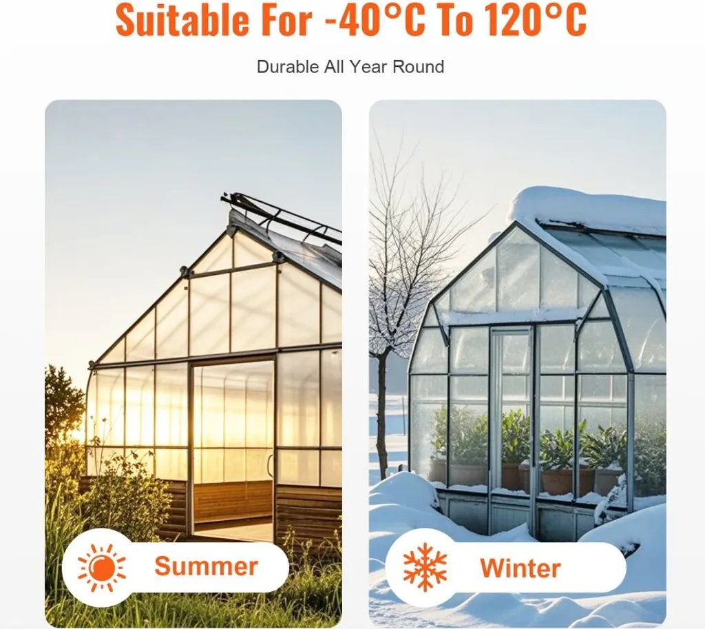 Couverture de jardin résistante aux UV - 12 plaques de serre 6mm