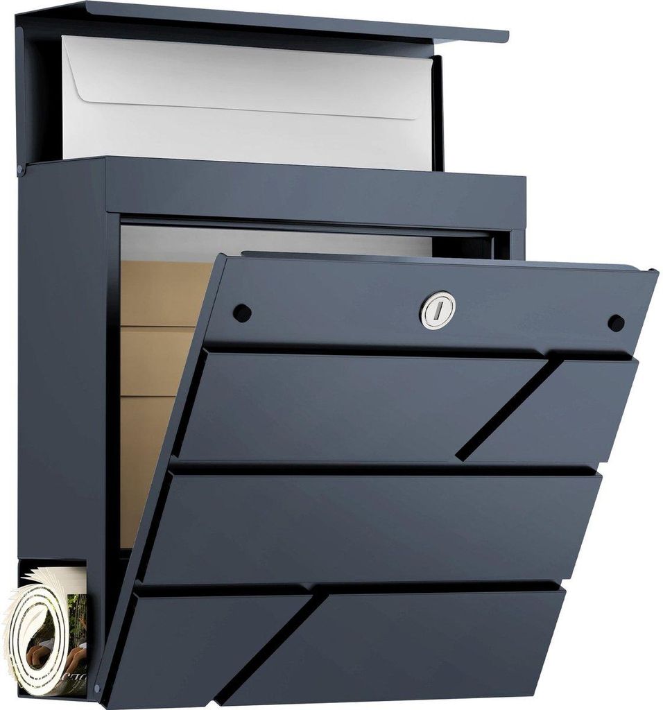 Boîte aux lettres en acier inoxydable anthracite Avalo avec Image du produit 