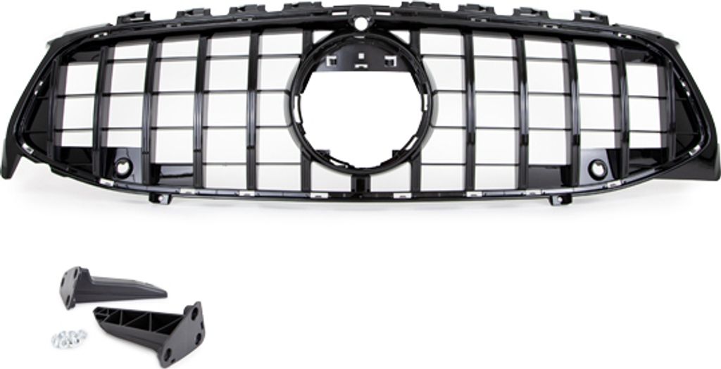 Kühlergrill Schwarz glanz passt für Mercedes CLA W118 ab 2019 für PDC & Kamera auf GT Sport- Panamericana