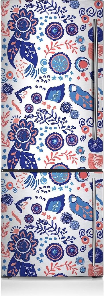 Kühlschrankmagnete Kühlschrank Magnetfolie Magnete Küche 60x205 cm - Abstrakte Blumen