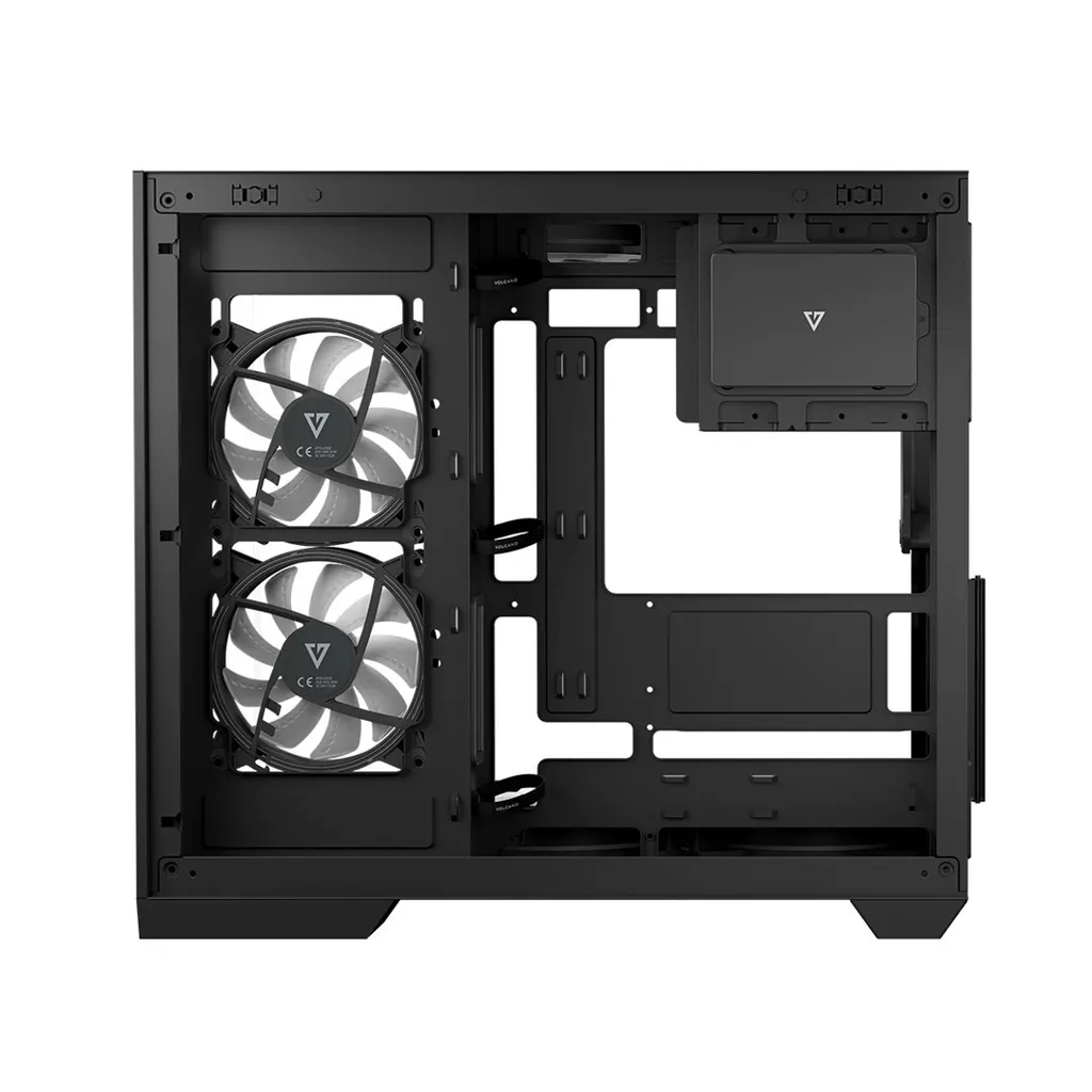 Boîtier PC ATX Modecom Volcano Panorama Gris pour Setup Gaming de Rêve