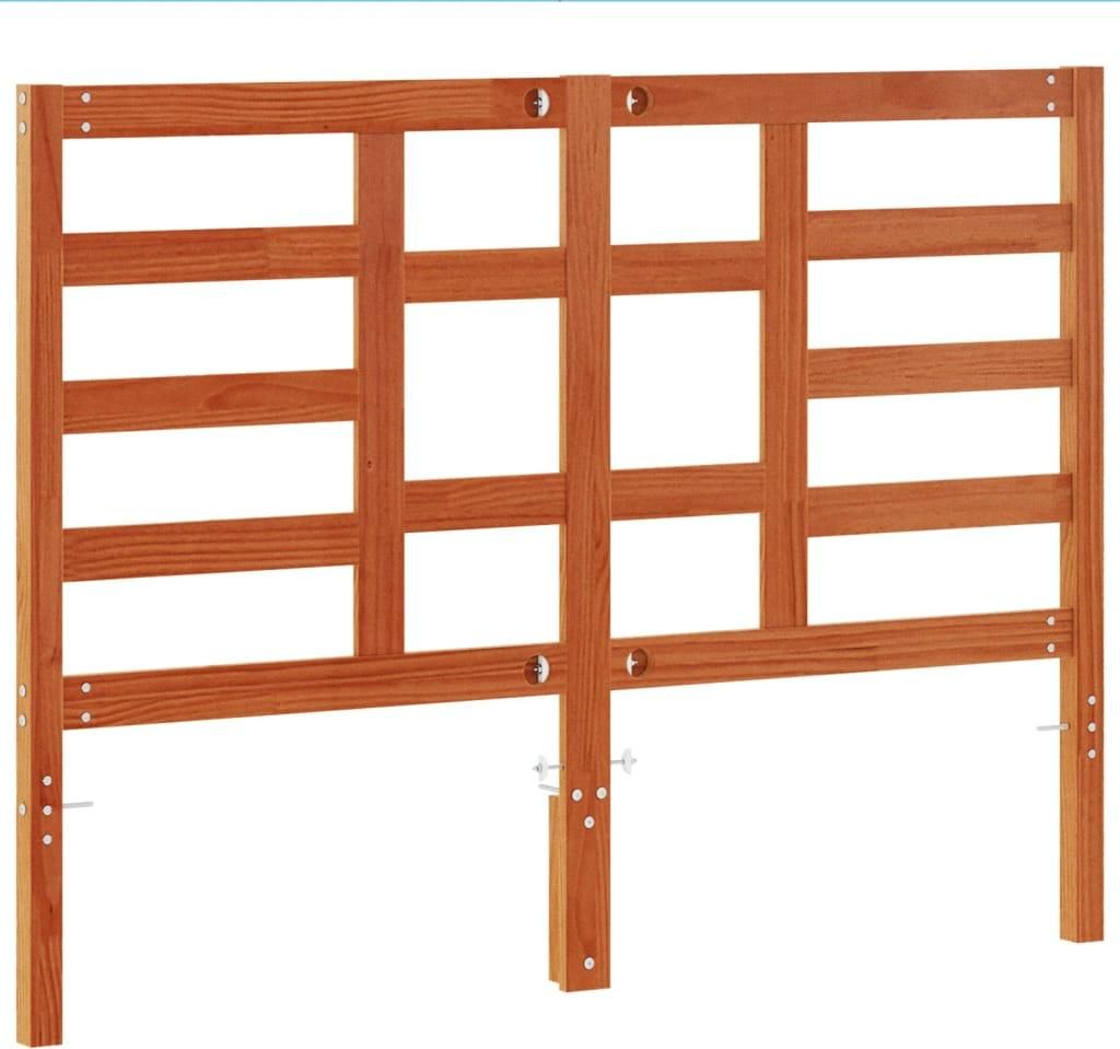 vidaXL Kopfteil Wachsbraun 135 cm Massivholz Kiefer