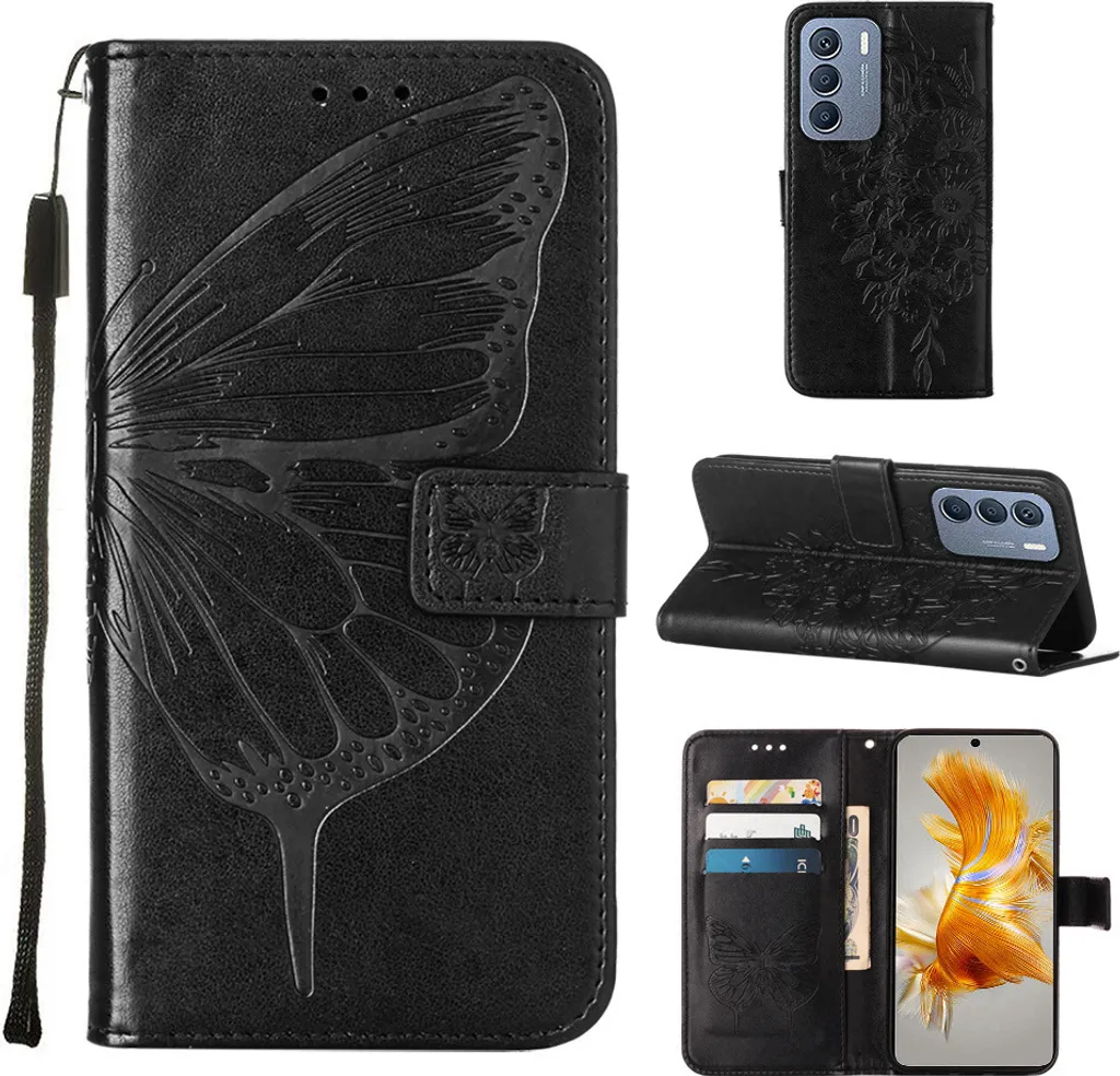 Custodia Protettiva Infinix Zero 5G 2023 Pelle Anti-urto Farfalla