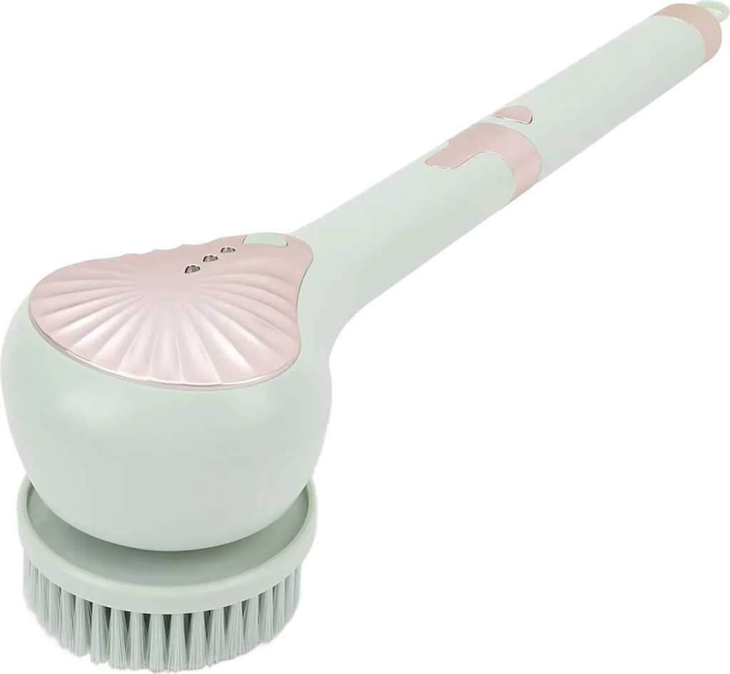 Brosse de douche électrique rotative et exfoliante avec manche amovible