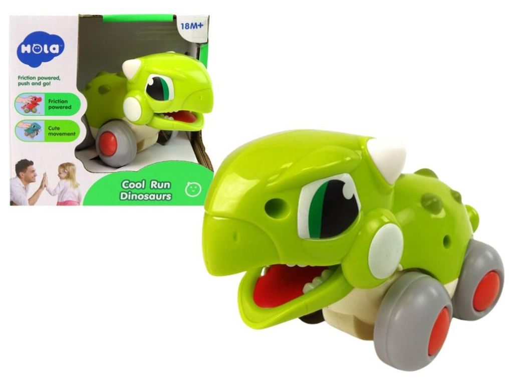 Lean Toys Dinosaurier auf Rädern grüne Figur