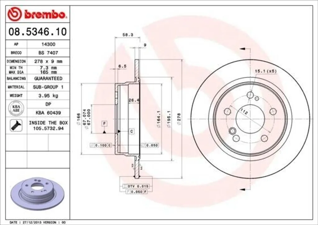 Éliminez Sifflements et Vibrations avec le Disque Brembo 08.5346.10 SL