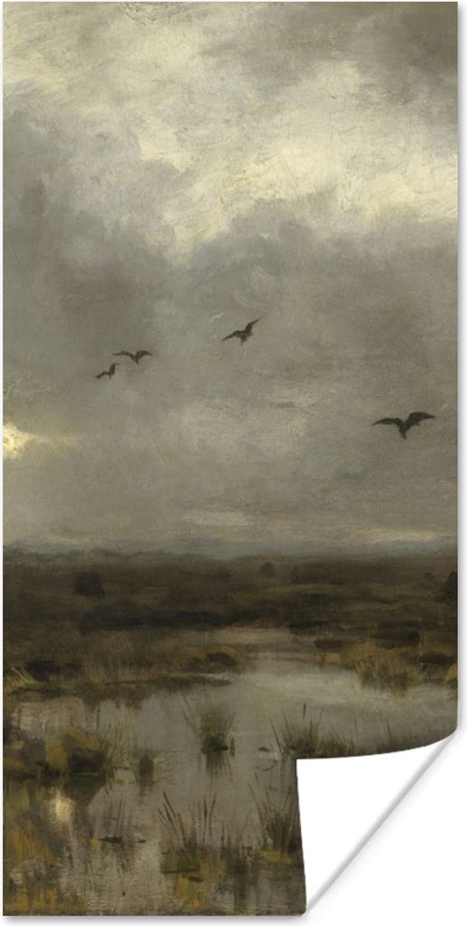 MuchoWow Poster Der Sumpf - Gemälde von Anton Mauve 75x150 cm - Dekoration für die Wände