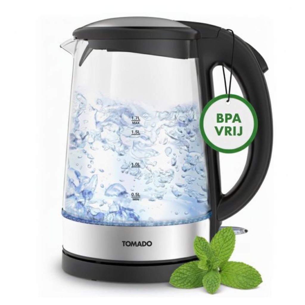 Tomado TWK1706G - Glazen waterkoker - 1,7 liter - LED Productafbeelding 