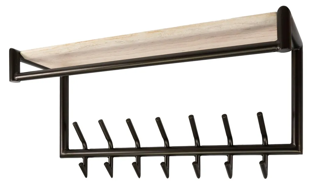 Porte-manteau Mural FURNLUX Terra 85 cm Beige pour Entrée Moderne
