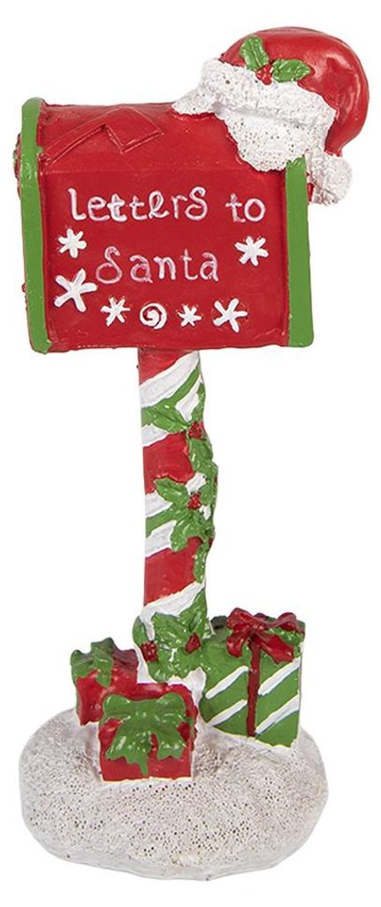 Clayre & Eef kerstdecoratie: figuur van een brievenbus, Productafbeelding 