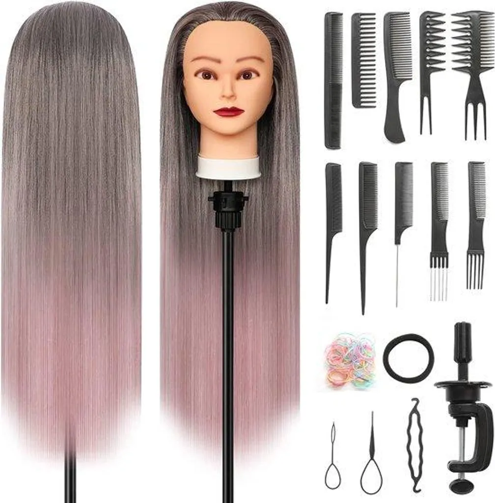 Tête d'entraînement coiffure pour apprentis et examen CAP BP