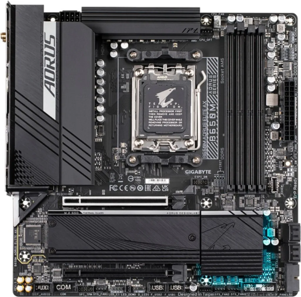 Carte mère stable Gigabyte B650M AORUS ELITE AX anti-surchauffe pour PC