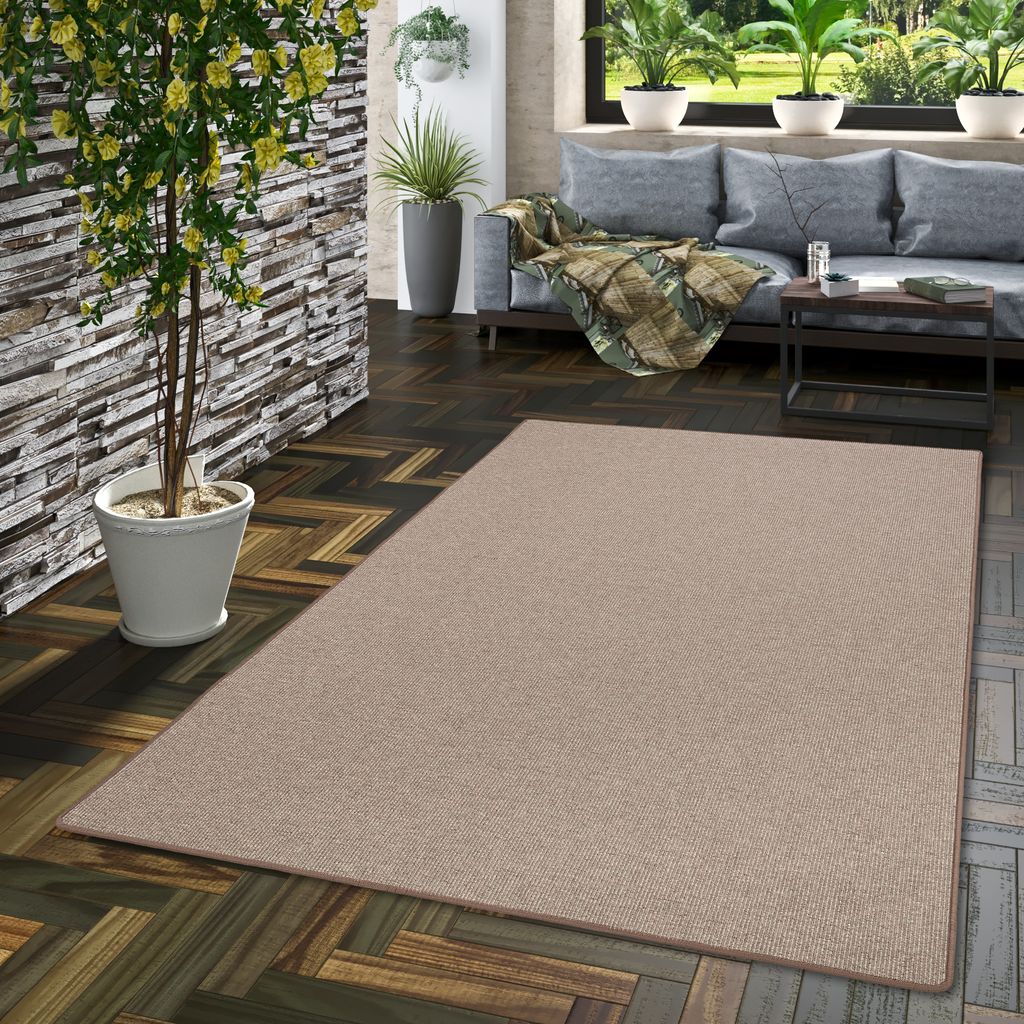 Natur Sisal-Optik Teppich Taff Braun, Größe:160x240 cm