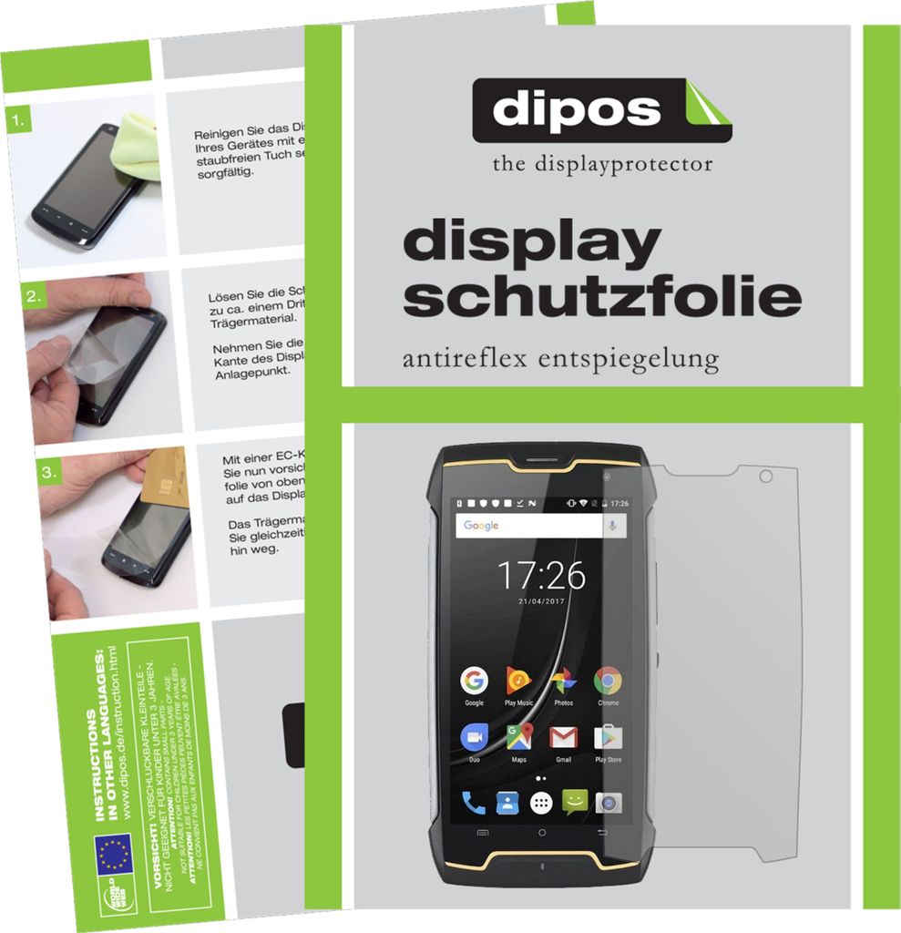 2x Schutzfolie für Cubot King Kong CS matt Displayschutzfolie Folie Display Schutz dipos